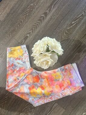Inspire, harmony,  Watercolor, Floral Leggings, size XL